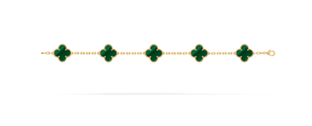 Bracelet Vintage Alhambra 5 motifs (GREEN)