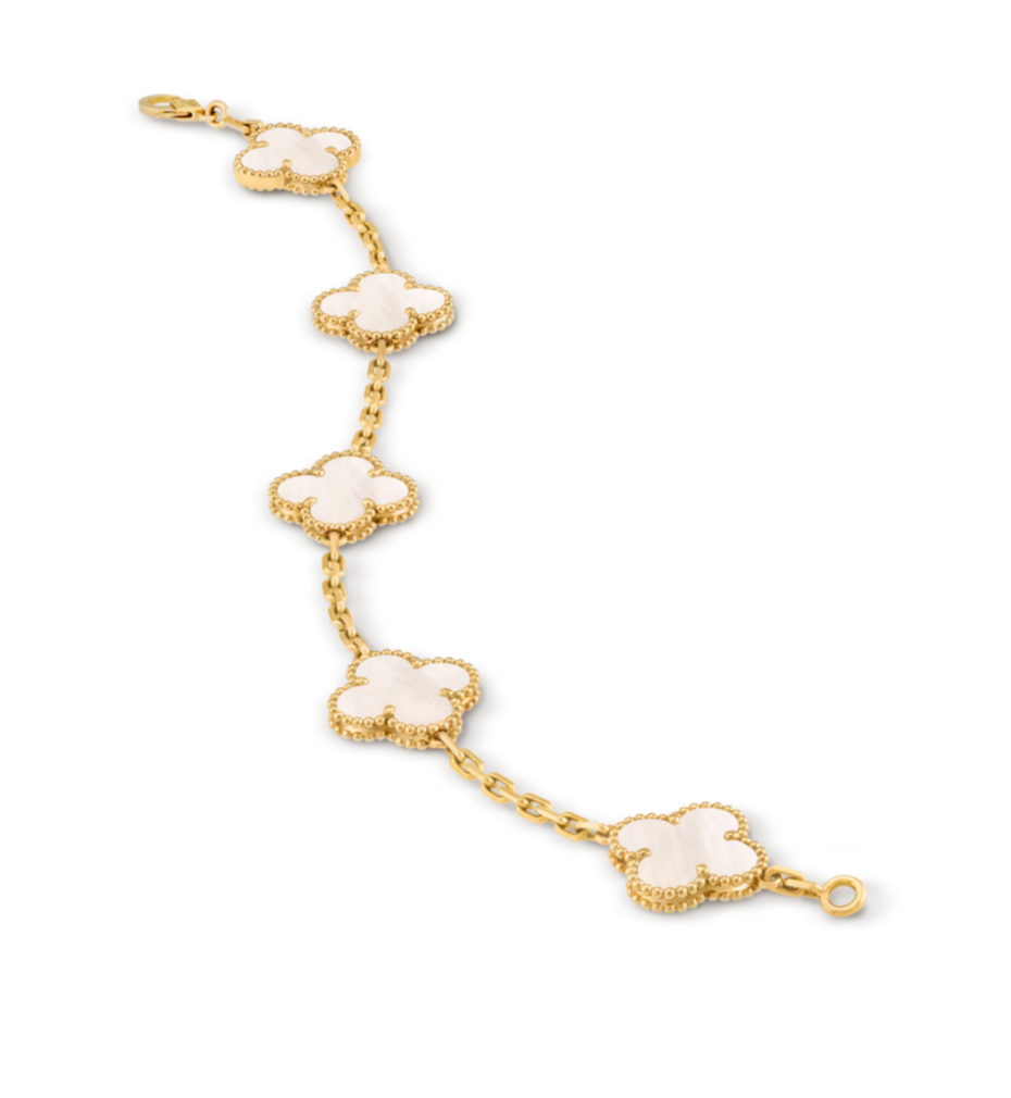 Bracelet Vintage Alhambra 5 motifs (WHITE)