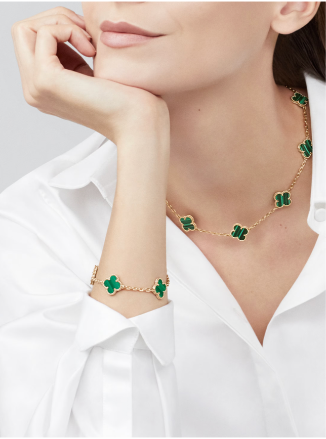 Bracelet Vintage Alhambra 5 motifs (GREEN)