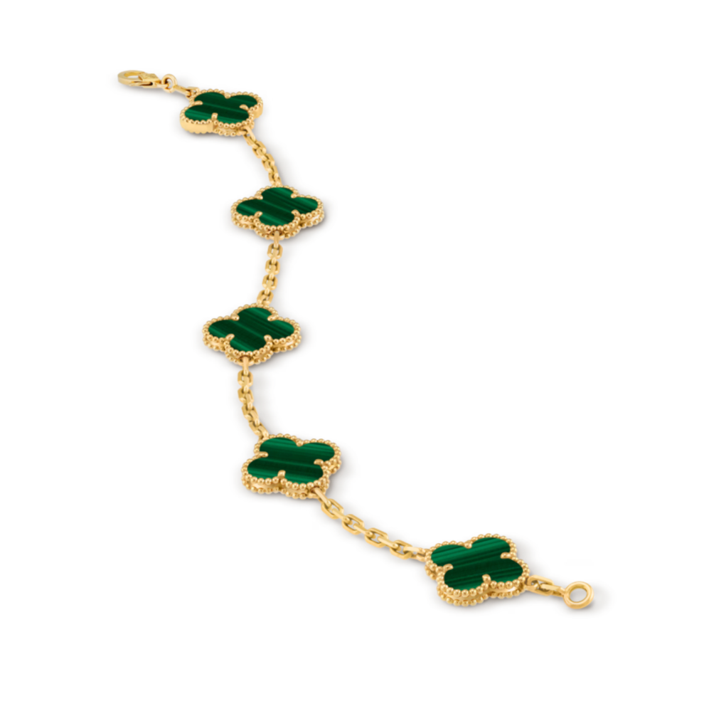 Bracelet Vintage Alhambra 5 motifs (GREEN)