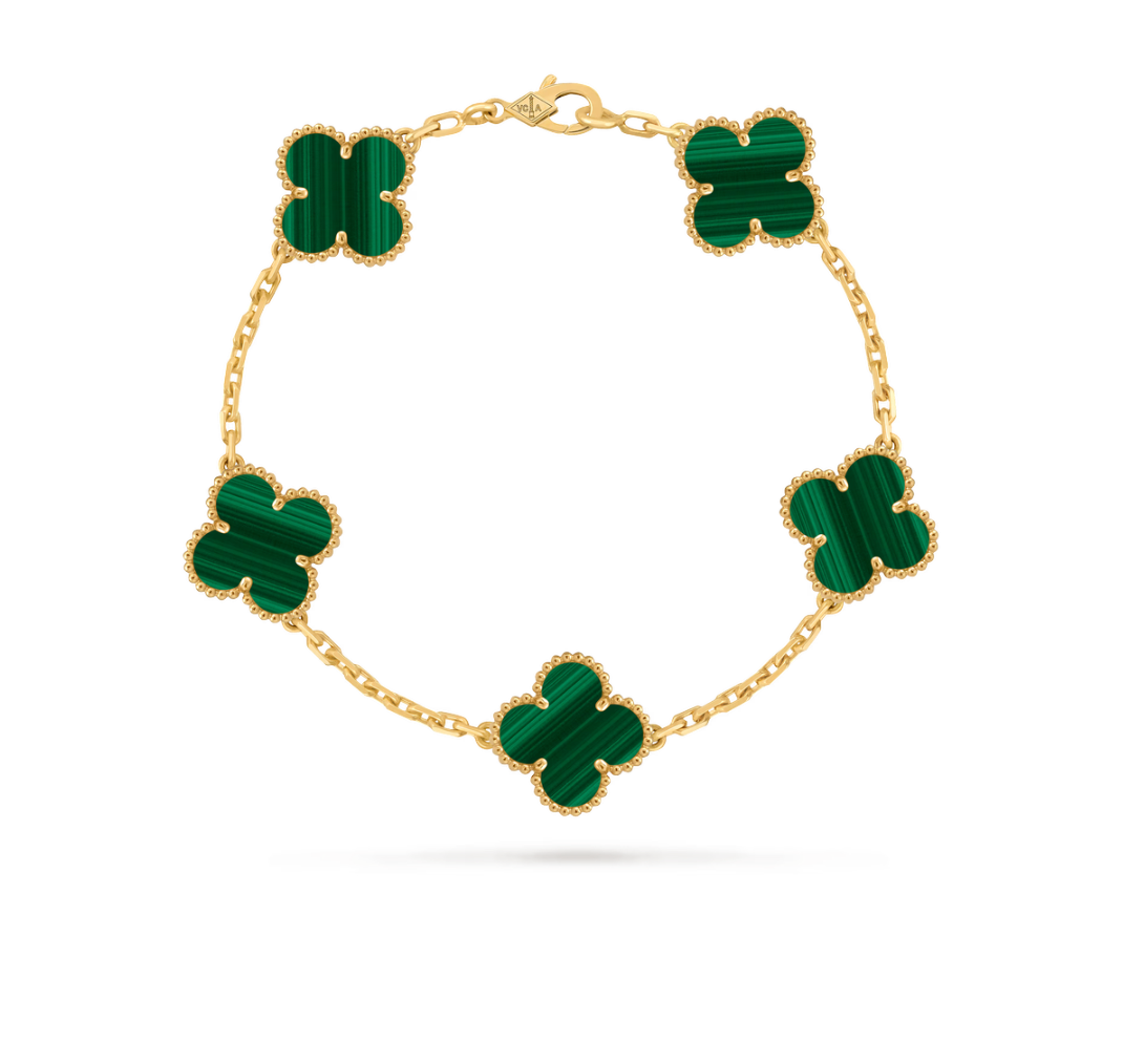 Bracelet Vintage Alhambra 5 motifs (GREEN)