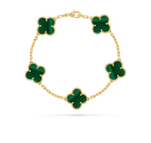 Bracelet Vintage Alhambra 5 motifs (GREEN)