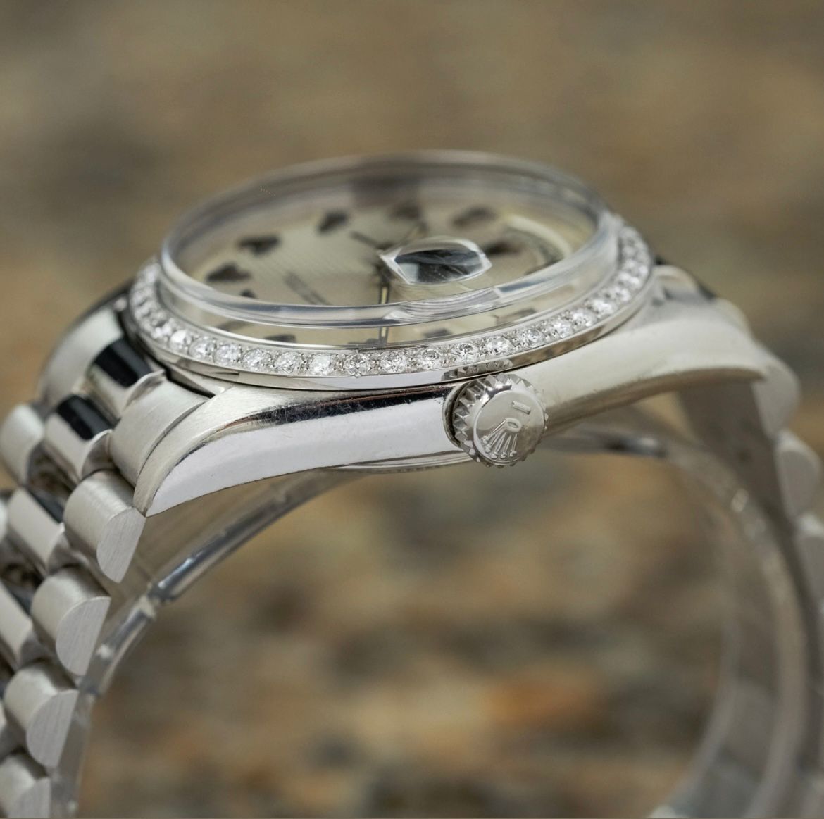 Rolex Day-Date 1804 'Arabic Guilloché' (WHITE)