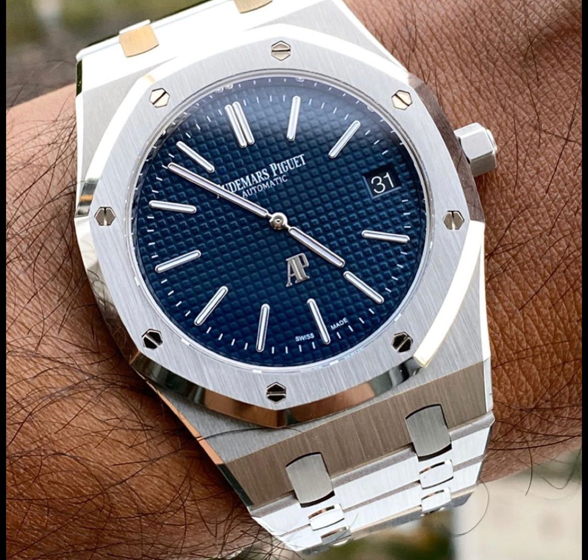 Audemars Piguet ROYAL OAK SELFWINDING "50TH ANNIVERSARY" blue  Ref. 15510ST.OO.1320ST.03 (Copie)